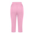 thumbnail image 6 of Tumotour Athletic Casual Shorts For Women Solid Elastic Waist Pocket Cropped Pants Straight Half Shorts PantsSport Pants Gym Workout Shorts Lightweight Biker Shorts, 6 of 7