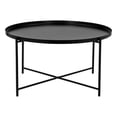 thumbnail image 2 of Pangea Home Rhonda Removable Top Modern Metal Coffee Table in Black, 2 of 4