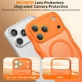 thumbnail image 5 of YINLAI iPhone 17 Pro Max Case Compatible with Mag-safe,Wavy Frame Hard Translucent Matte Back Shockproof Case for iPhone 17 Pro Max 6.9",Orange, 5 of 8