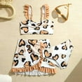 thumbnail image 6 of Hessimy Girls Swimsuit 2 Piece Teen Bathing Suit Girl's Bikini Set（Brown,4-5 Years), 6 of 8