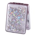 thumbnail image 1 of Visland Makeup Mirror Foldable Portable Shiny Quicksand Double-sided Washable Make Up Clear Cosmetic Mirror Beauty Tools, 1 of 1