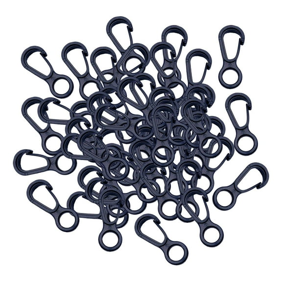 QccHieUs 50 Pieces Elastic Rope End Hanging Hooks Shower Curtain Hooks Fittings Accessory 8 Shape Small