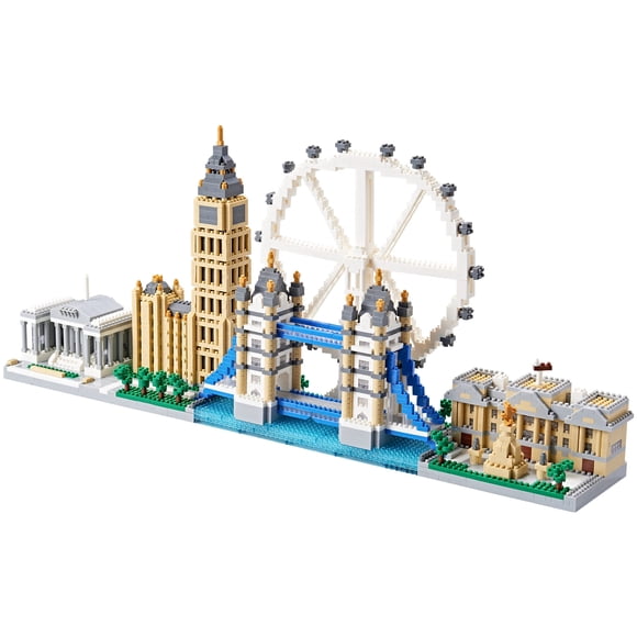 Klmei Building Micro Mini bloques arquitectura Skylines colección Set para adultos Puente de Londres Mini ladrillos para niños (3430 piezas)