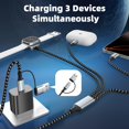 thumbnail image 2 of Cable de carga MPATIBY Travel 3 en 2 para iWatch/iPhone de 5 pies, 2 of 6