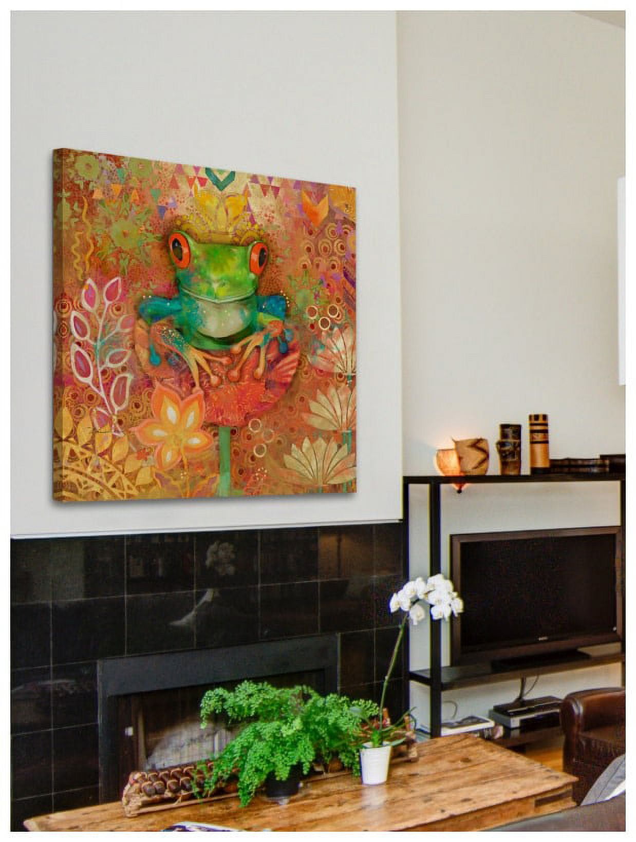 "Red-Eyed Tree Frog" Painting Print on Wrapped Canvas