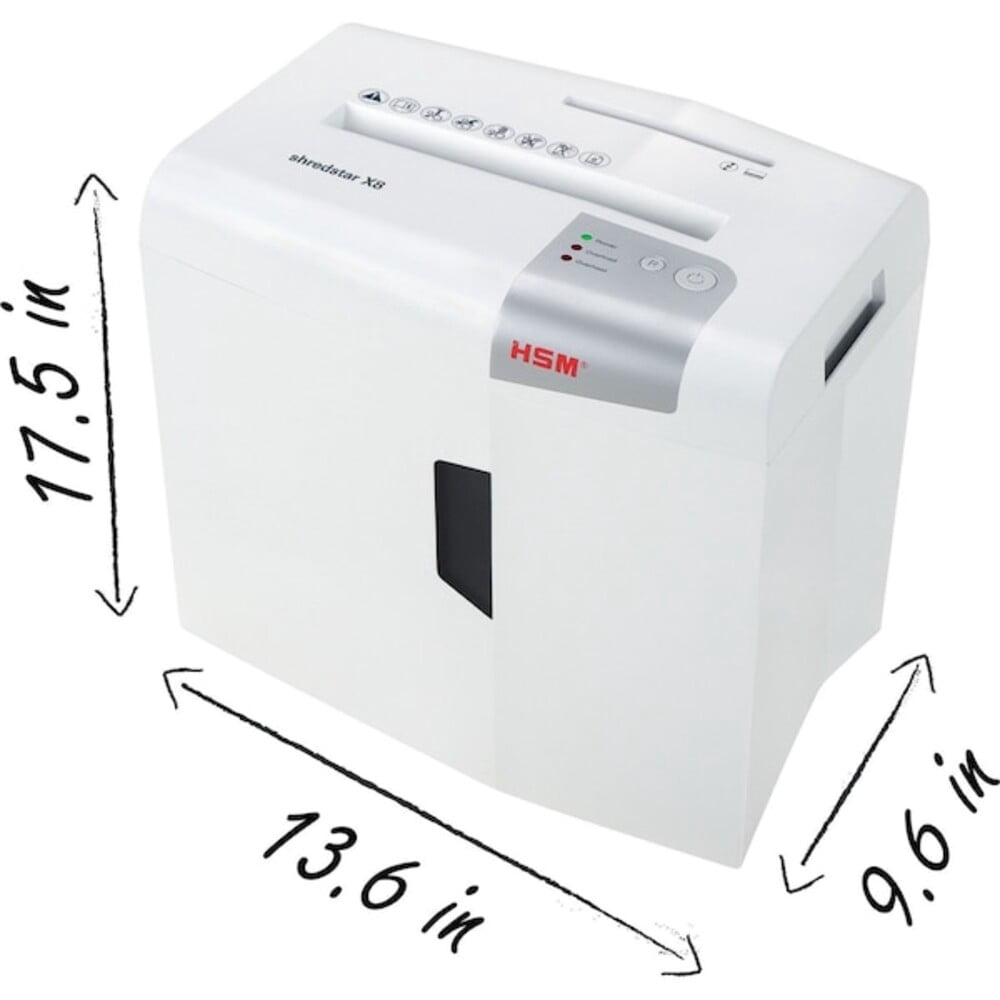 Hsm Paper Shredder, Cross-Cut Style shredstar X8