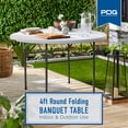 thumbnail image 2 of Plastic Development Group Table de Banquet Pliante Ronde 4 Pieds, Blanche, 2 of 11