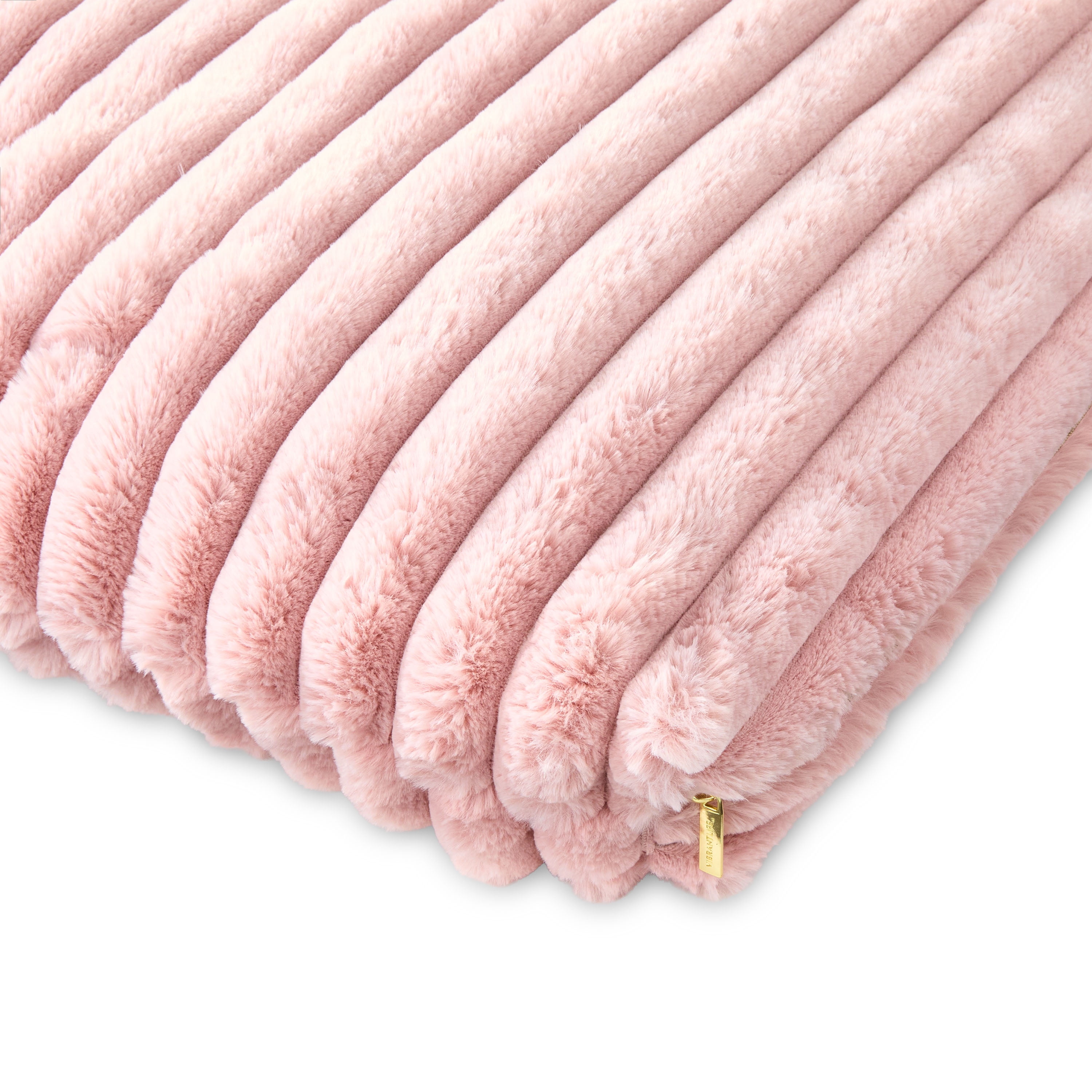Vibrant Life Large Ribbed Orthopedic Pet Bed, Pink, 40" x 27"