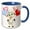 Blue/White, variant on 3drose, Ewe Lamb Holding Heart Shaped Balloons, 11oz Magic Transforming Mug