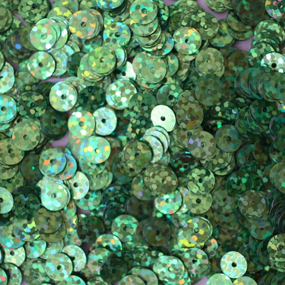 Grass Green Sequins 6mm Hologram Glitter Multi Reflective Metallic Made in USA