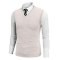 thumbnail image 3 of SAATLERI Sweater Vest Men Casual Sleeveless Classic V Neck Knitted Pullover Sweater Comfortable Fit Lightweight Business Tank Tops, 3 of 6