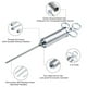 thumbnail image 4 of Kit de inyector de adobo para barbacoa profesional, jeringa de acero inoxidable de 2 oz, agujas antiobstrucciones, accesorios Grillin Pros, material duradero de grado 304, ideal para pavo, pollo y, 4 of 5