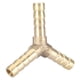 thumbnail image 4 of Brass Y 3-Way Hose Barbed Connector Joiner Fitting Air Water Gas OD (6mm,4pcs), 4 of 5