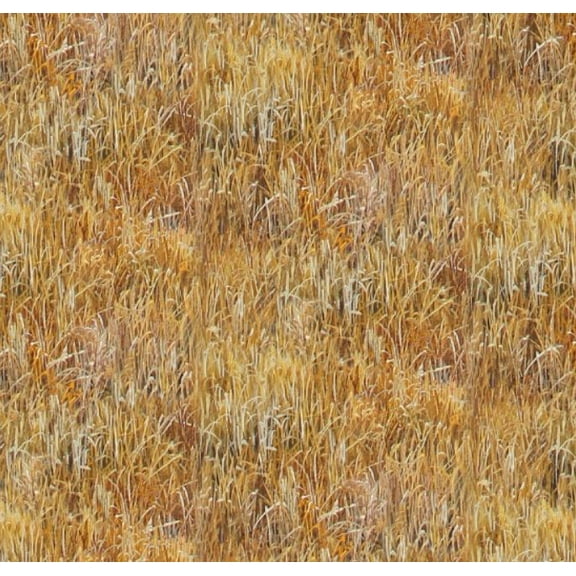 Cotton Landscape Medley Gold Grass Coordinate Field Autumn Elizabeth Studios Gold Cotton Fabric Print by the Yard (48001GOLD)