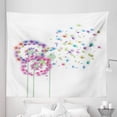 thumbnail image 1 of Dandelion Tapestry, Colorful Blowball Flowers in Wind Flying Away Spring Season Inspiration, Fabric Wall Hanging Decor for Bedroom Living Room Dorm, 5 Sizes, Multicolor, by Ambesonne, 1 of 1