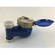 DAE V-100P 1 Vertical Water Meter with Pulse Output, Measuring in Gallon + Couplings
