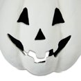 thumbnail image 3 of Paper Mache Pumpkin White Tabletop Decor, 8" Height, Fall by Way To Celebrate, 3 of 6