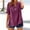 Wine, variant on Cmfcve Cotton Linen Shirts for Women Summer Short Sleeve V-Neck Button Down Tops Dressy Casual Oversized Gauze Tshirts