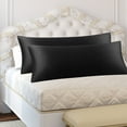 thumbnail image 3 of PiccoCasa 2 Pack Satin Body Long Pillowcases, King Black, 3 of 8