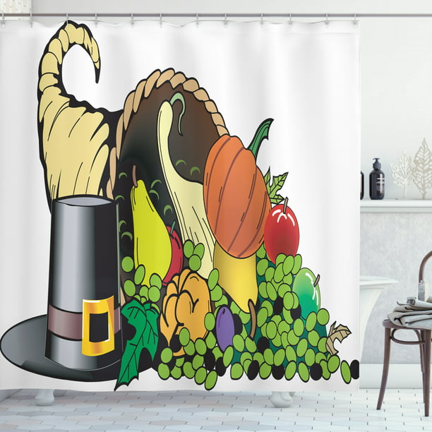 Bountiful Harvest Shower Curtain, Harvest Shower Curtain Liner