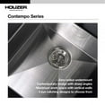 thumbnail image 6 of Houzer Contempo 17 in Stainless Steel Undermount Single Bowl Bar Sink with Strainer and Grid - CTR-1700, 6 of 7