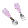 thumbnail image 2 of 1 Set Stainless Steel Training Tableware Set Feeding Fork Baby Eating Spoon, 2 of 9
