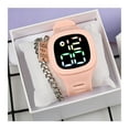 thumbnail image 1 of Electronic Watch LED Display Square Adjustable Soft Band Waterproof Gift Boys Girls Unisex Solid Color Kids Digital Watch Students Supplies, 1 of 11