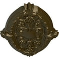 thumbnail image 3 of Ekena Millwork 26 3/8"W x 17 1/4"H x 1 3/4"P Marcella Ceiling Medallion (Fits Canopies up to 3"), Hand-Painted Brass, 3 of 4