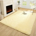 thumbnail image 2 of TWINNIS Super Soft Fluffy Carpets Shaggy Area Rugs For Living Room Bedroom Nursery Room,6'x9',Cream, 2 of 7