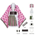 thumbnail image 2 of Halloween Cosplay Costume for Women,Demon Killer Anime Kimono Uniform Set & Zentai Jumpsuit,Halloween Party Dress Up Outfit,Size XL, 2 of 8