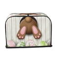 thumbnail image 2 of Vsdgher Brown Bunny 2 Slice Toaster Cover, Appliance Covers Toaster Cover Fits for Most Standard 2 slice Toasters, 2 of 7