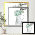 thumbnail image 4 of Designart 'Succulent Home Plant In Jug' Traditional Framed Art Print, 4 of 4