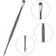thumbnail image 3 of 12 paquetes de herramientas para tallar cera, herramienta para esculpir de acero inoxidable, herramienta para tallar cucharas de 4,75 pulgadas (plata + lluvia), 3 of 5