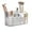 Clear, variant on ABPETE Large Capacity Makeup Brush Holder,5 Slot Makeup Brush Holder,Vintage striped Make Up Brush Holder,for Vanity Decor,Bathroom Countertops,Desk Storage Container,Cosmetic Display cases(Clear)