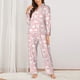 thumbnail image 2 of Balery Rabbit And Cloud Conjunto de Pijama con Estampado para Mujer, Conjunto de Dos Piezas con Manga Larga, Ropa de Dormir Suave con Bolsillos, Pijamas Cómodos-Small, 2 of 7
