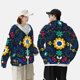 thumbnail image 4 of Fotbe Colorful Mexican Flower Chaqueta con Protección Solar UPF 50+ para Hombre y Mujer, Camisa con Capucha y Bolsillos-XX-Large, 4 of 7
