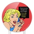 thumbnail image 3 of Acrylic Sounds Dangerous and Illegal I'll Be Right Over Funny Humor Cake Topper Party Decoration for Wedding Anniversary Birthday Graduation, 3 of 7