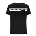 thumbnail image 5 of SYMOID Big & Tall Men's 4XL Casual T-Shirt, Black - Stretchy 95% Polyester 5% Spandex, Chest Pocket & Subtle Graphic, Wrinkle-Resistant Everyday Comfort, 5 of 5