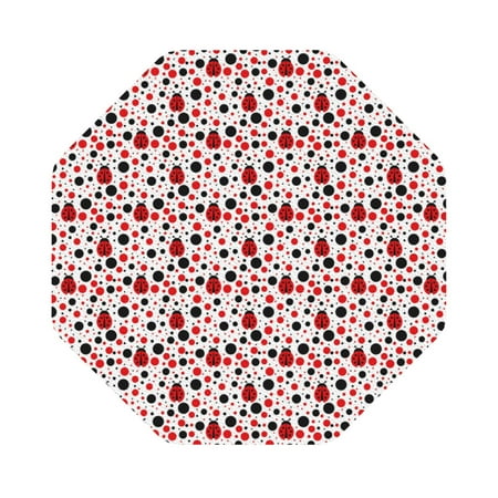 

Gaeub Ladybugs 2 Print 6 Pcs Leather Coasters for Drinks Drink Coasters Sets Drink Table Cup Coasters for Living Room Kitchen Coffee Decor Octagon