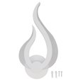thumbnail image 1 of Aplique de pared LED con forma de llama, diseño simple, acrílico, aleación de aluminio, para estudio, pasillo, dormitorio, 85-265 V, 1 of 10