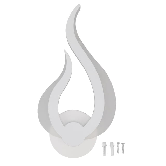 Aplique de pared LED con forma de llama, diseño simple, acrílico, aleación de aluminio, para estudio, pasillo, dormitorio, 85-265 V