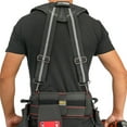 thumbnail image 3 of Tool Belt Suspenders Harness Comfort Adjustable 4 Point Loops Men Suspenders Work Tool Suspenders Harness for Electricians Grey, 3 of 6