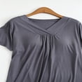 thumbnail image 4 of Seductiva Women's Nightgown Sleepwear Summer Women's Plain Sleepwear Nightdress Thin Short Sleeve Sleepwear Loose Plus Size Pleated Night Dress Casual Print Sleepdress 1PC, 4 of 4