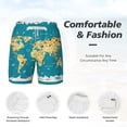 thumbnail image 4 of Kdxio World Map With Landmarks Print Men'S Swim Trunks With Compression Liner 7 Inch Inseam Quick Dry Swim Shorts, 4 of 7