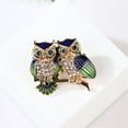 thumbnail image 4 of Teissuly Owl Brooch Brooch Retro Alloy Dripping Oil Diamond Brooch Pin Scarf Shawl Clip, 4 of 6