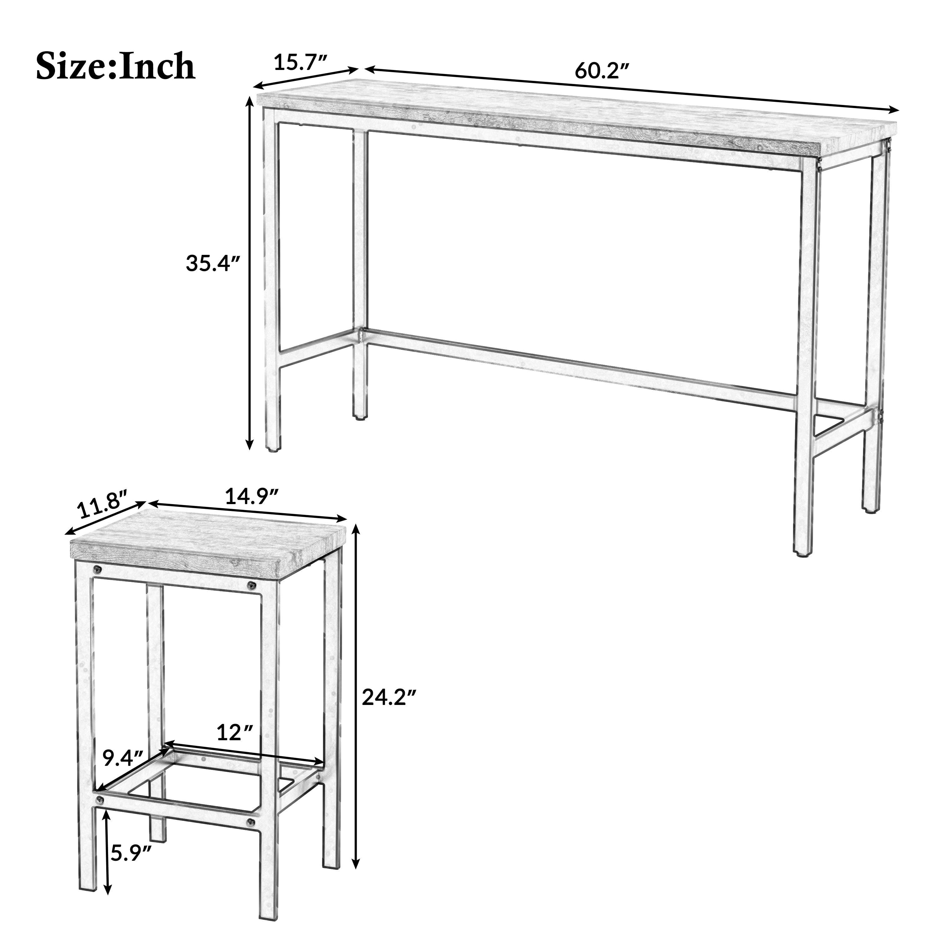 bar size kitchen table