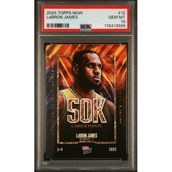 Graded 2024 Topps Now LeBron James #12 Basketball Card PSA 10 Gem Mint