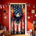 thumbnail image 4 of Linnome Independence Day Door Cover Hanging Cloth Background Cloth for Anniversary Celebration 70.9x35.4 Inch Multicolor#11, 4 of 6
