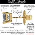 thumbnail image 3 of Central Diamond Center 14K Gold Posts & Sterling Silver Princess Cut CZ Stud Earrings Made with Swarovski Zirconia - 5.0mm 1.50cttw - Yellow Gold Plated, 3 of 7