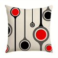 thumbnail image 4 of 1 funda de almohada con patrón geométrico negro y rojo, funda de almohada impresa de un solo lado, para el hogar, sofá, oficina, dormitorio, decoración de cojín de coche, sin núcleo de almohada, 17.7, 4 of 4